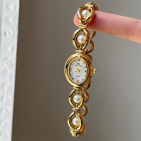 Amber Pearl Bracelet – Elegant Chain Design with Light Luxury Style | High-End Exquisite Women’s Jewelry