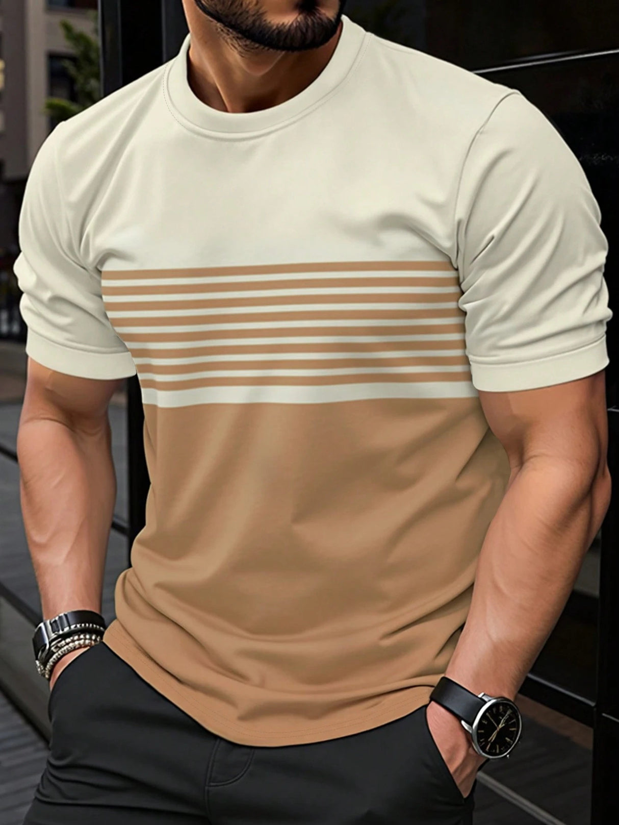 Men’s Minimalist Crew‑Neck Casual Short‑Sleeve Shirt – Soft, Lightweight Everyday Fashion Tee