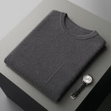 Men’s Round‑Neck Jacquard Knitted Pullover Vest – Business Casual Sleeveless Sweater for Office & Fall/Winter Layering