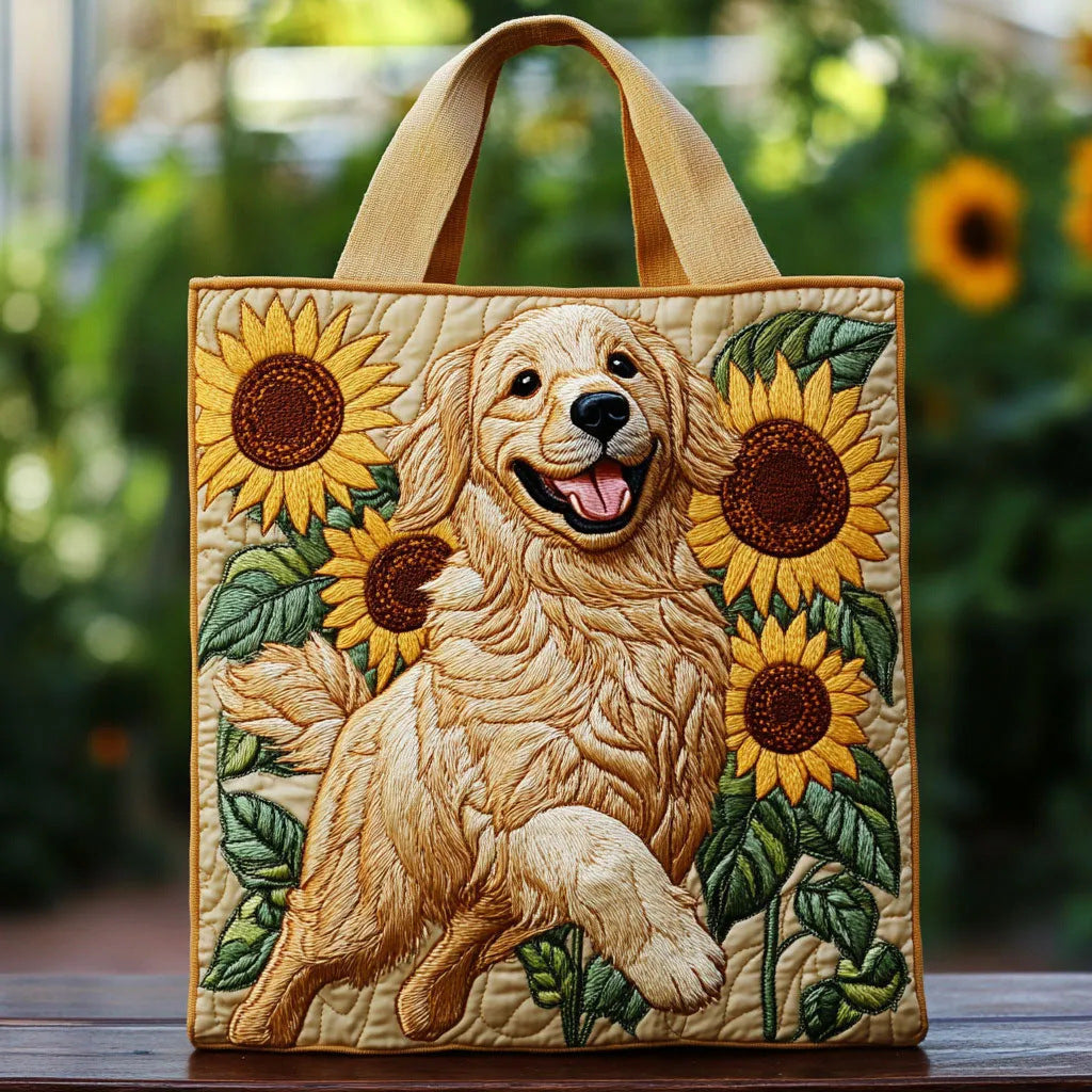 Lightweight Canvas Dog Print Tote & Shoulder Bag – 300g Casual Reusable Shopping Handbag